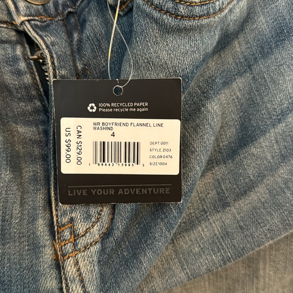 Women’s Eddie Bauer flannel lined jeans. Size 4. NWT - Picture 6 of 6